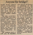 19830819 YOUNG CHELSEA BRIDGE CLUB NICOLA GARDENER CN